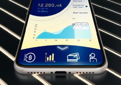 Bank app mockup